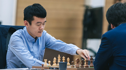 国际象棋世界杯决赛第二局 丁立人胜拉贾波夫夺冠在望