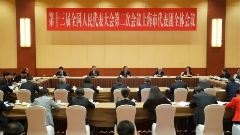 上海代表团审议政府工作报告