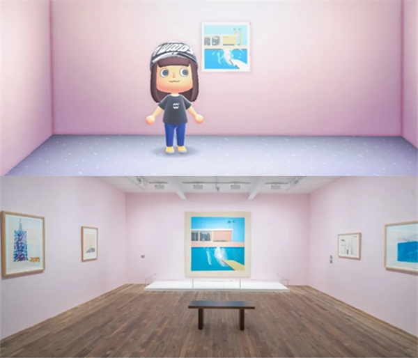 在游戏中模拟“大卫·霍克尼：大水花”展览现场“ 2019，木木美术馆_副本.jpg