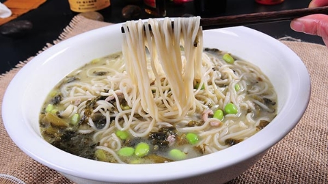七夕会·美食｜咸菜肉丝面
