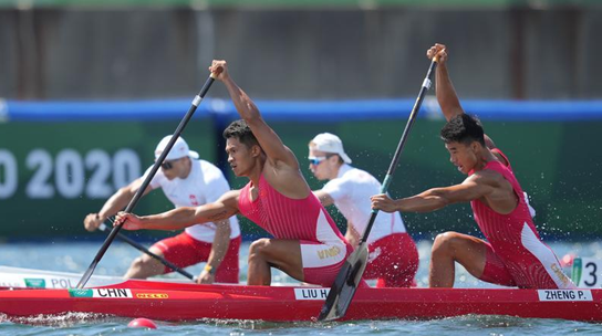 刘浩郑鹏飞获东京奥运会男子双人划艇1000米银牌