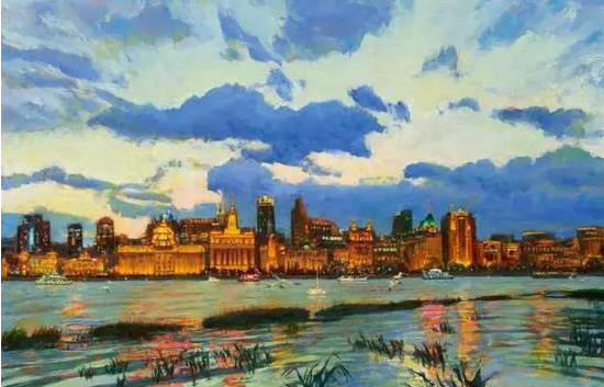这些油画讲述外滩的百年变迁,见证上海的记忆和未来