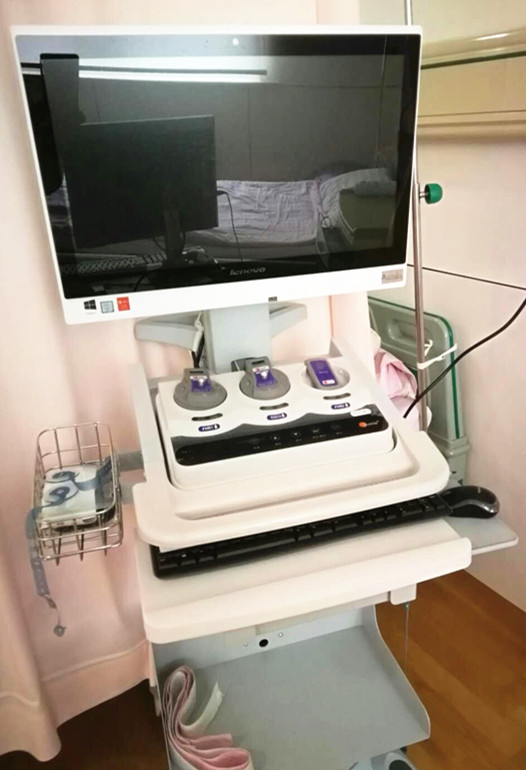 图说:分娩监护镇痛仪  来源/医院供图不用任何止痛药就可减轻产妇分娩
