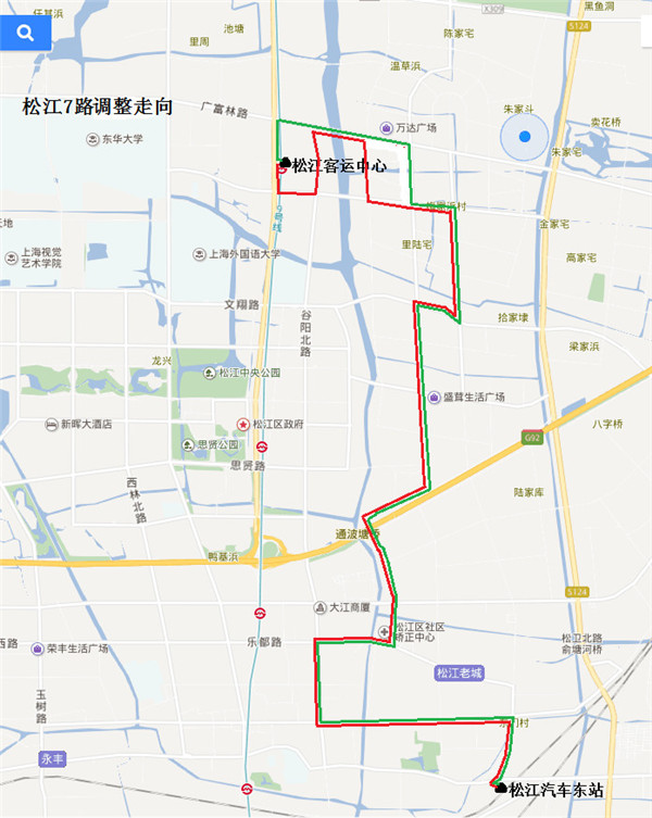 配合施工,5月22日起松江7路松江66路将绕改道
